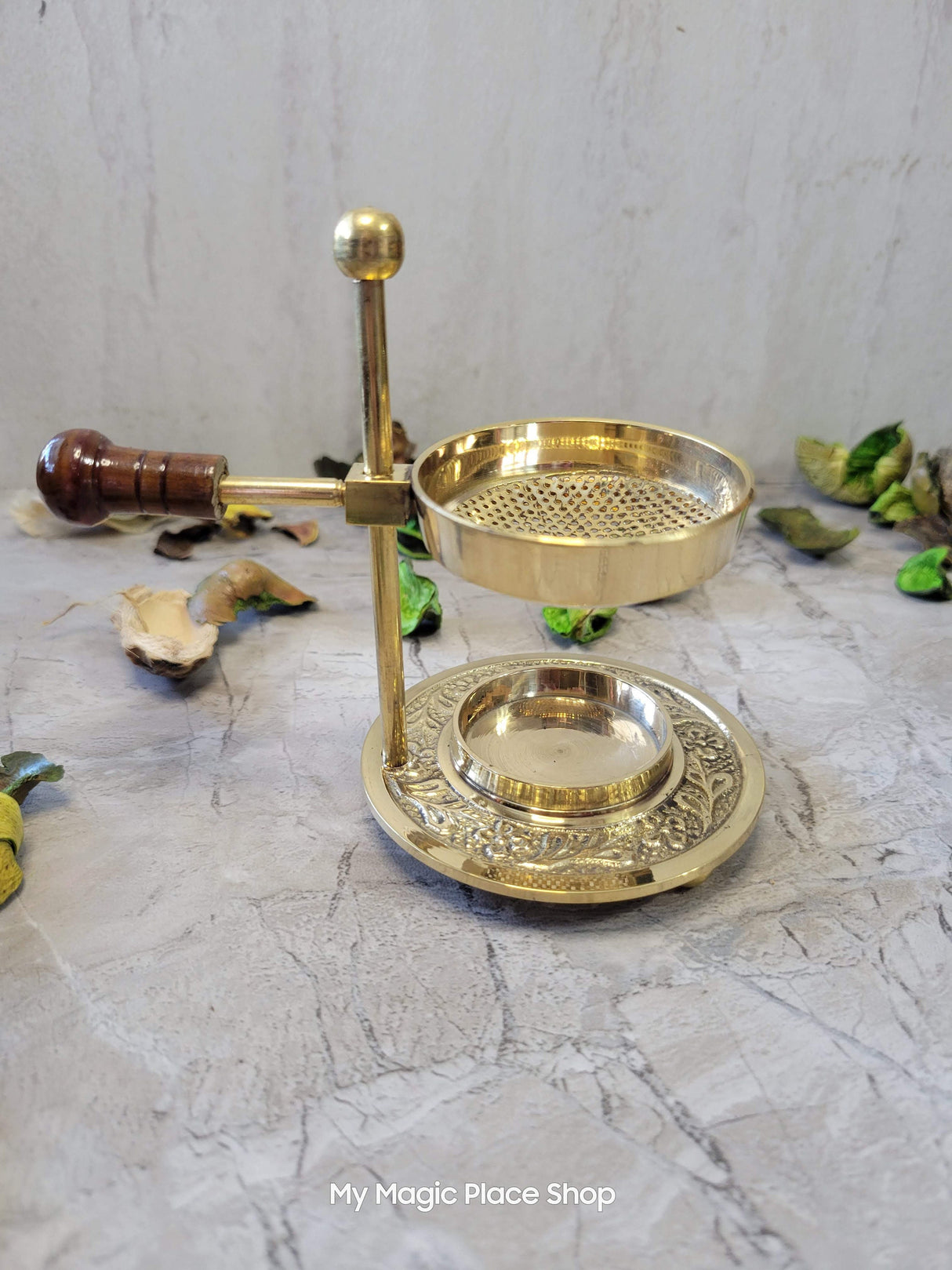 Handmade Brass Resin Burner/ Burn Resin without charcoal/Adjustable Burner