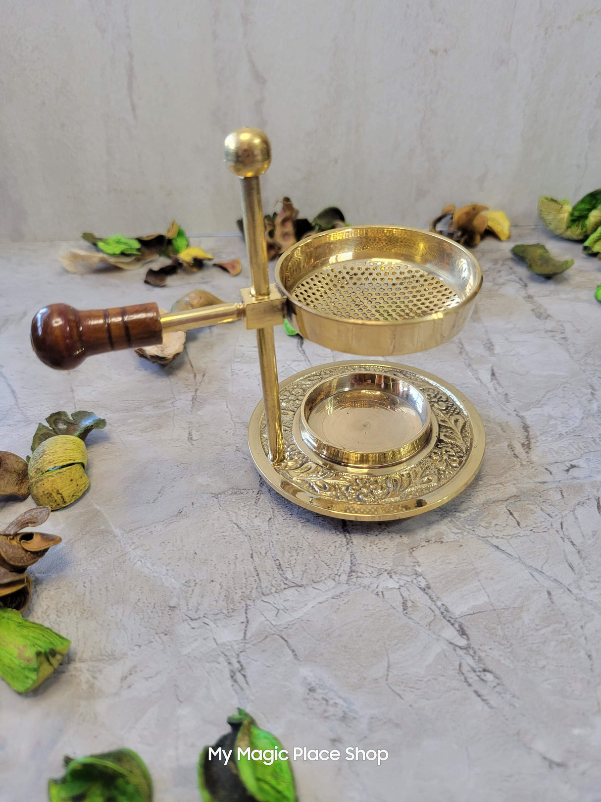 Handmade Brass Resin Burner/ Burn Resin without charcoal/Adjustable Burner