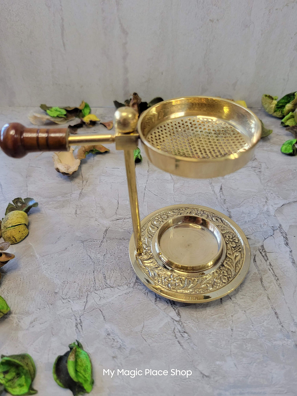 Handmade Brass Resin Burner/ Burn Resin without charcoal/Adjustable Burner