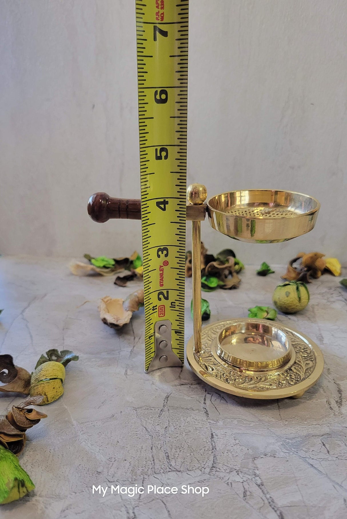 Handmade Brass Resin Burner/ Burn Resin without charcoal/Adjustable Burner