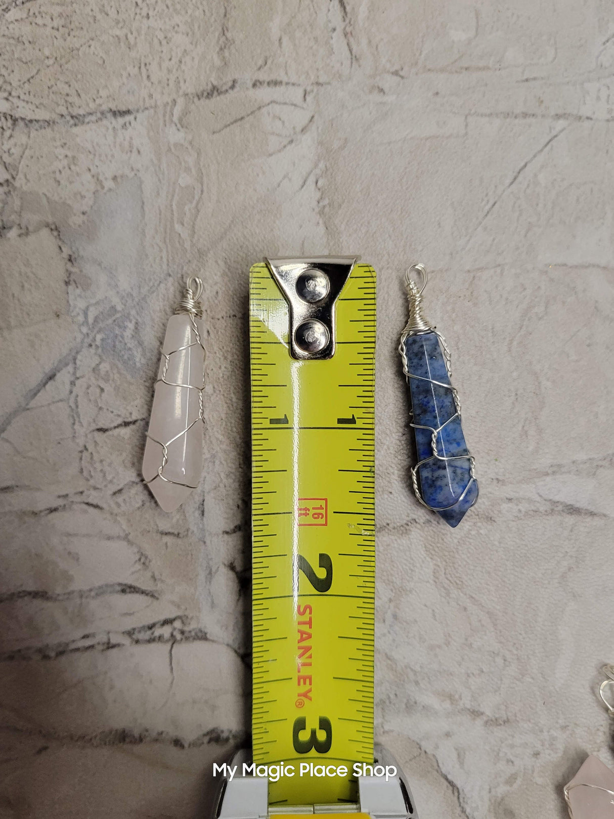 Natural Faceted Handmade Wire Wrapped Natural Gemstone Pendants with Cord