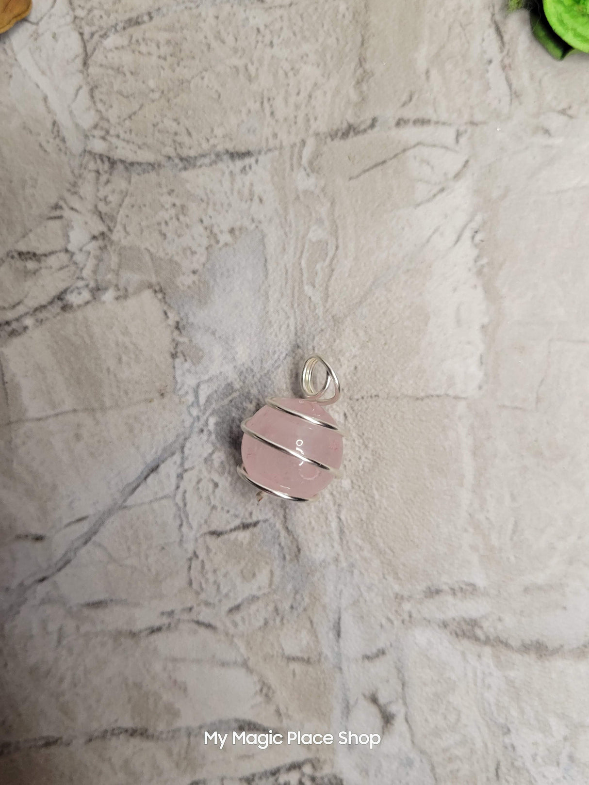 Crystal Beads Wire Wrapped Pendant handmade Necklace