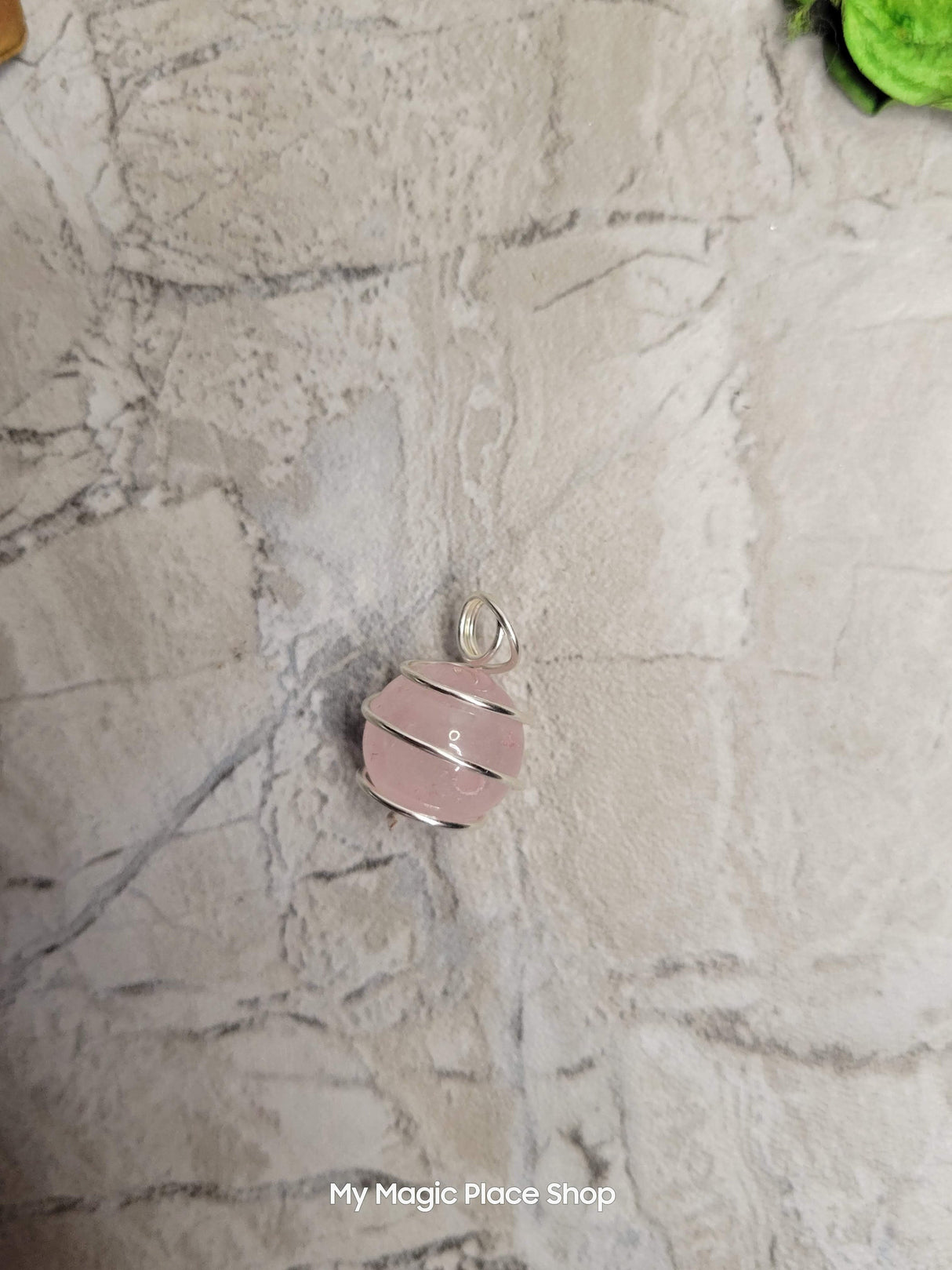 Crystal Beads Wire Wrapped Pendant handmade Necklace