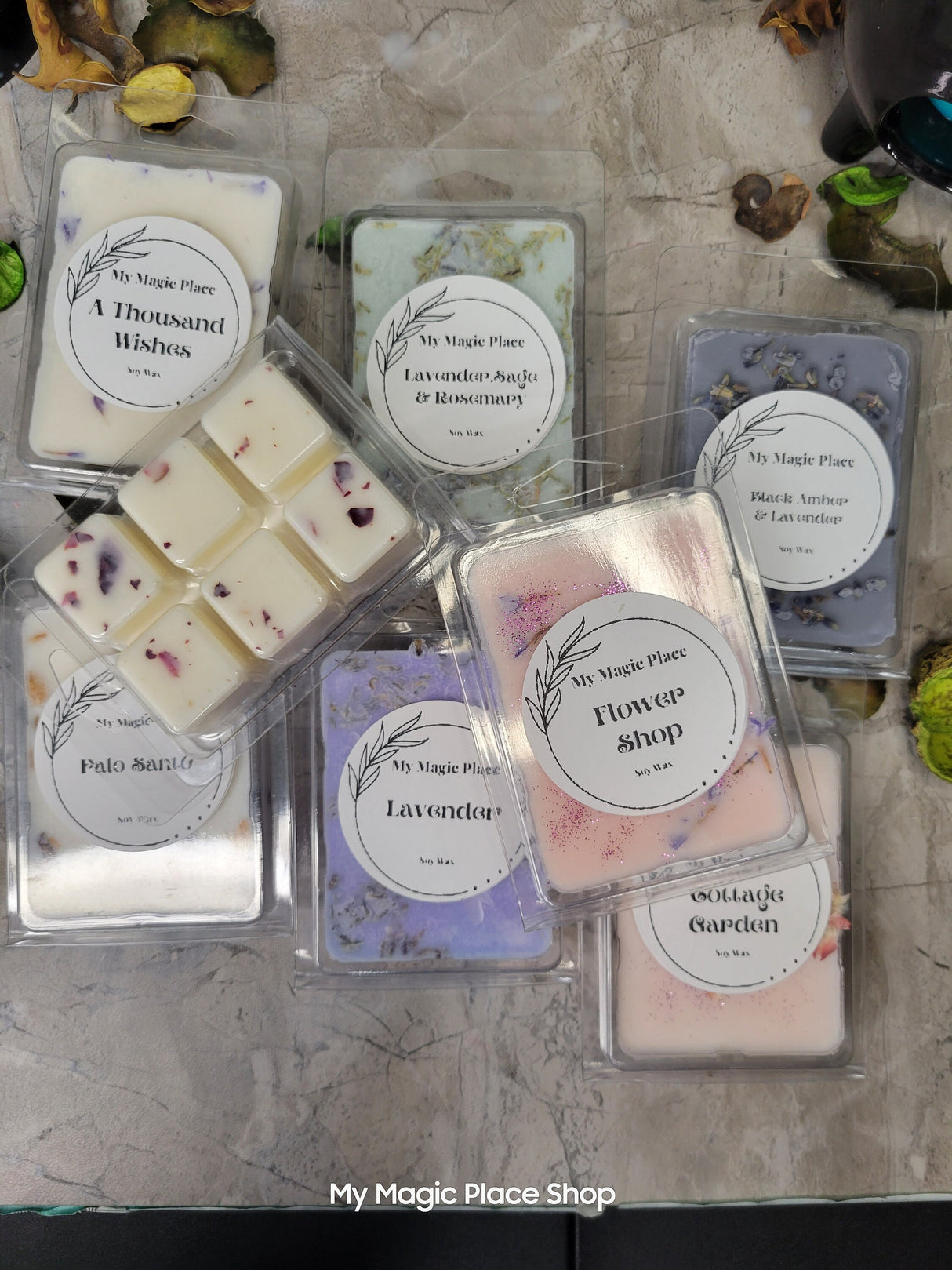 Natural Soy wax melts, soy wax with flowers handmade, Spring scents