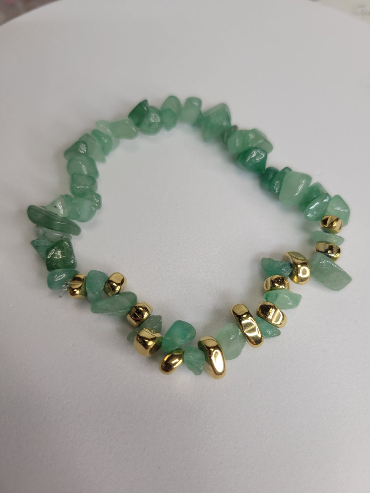 Gemstone stretch bracelets Mixed Gemstones with gold small beads Gifts for her