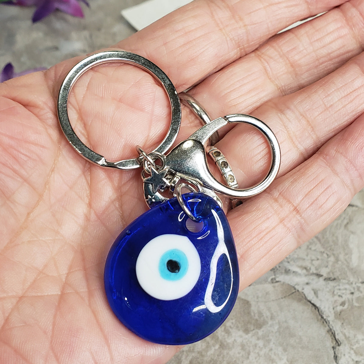 Evil Eye Keychain Charm ,Handmade Keychain, Evil Eye Protection , Gift For Her