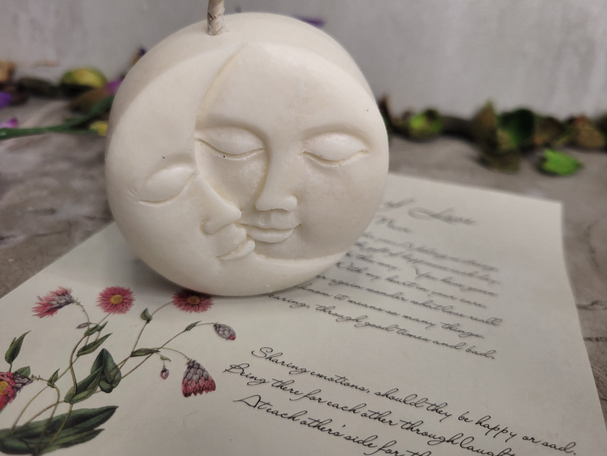Moon and Sun Soy Candle , Sun and Moon Candle, Moon Candle, Handmade Candle Soy Candles