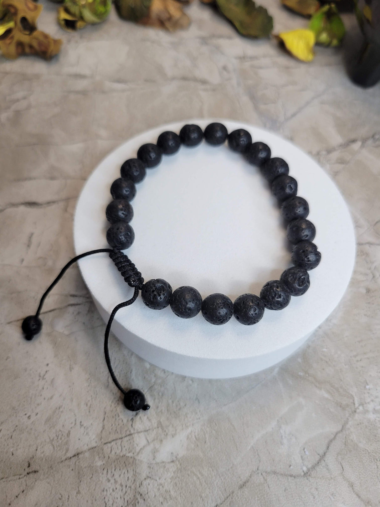 Natural Lava Rock Braided Bead Bracelets Lava Bracelets Gift For Him Gift for Her