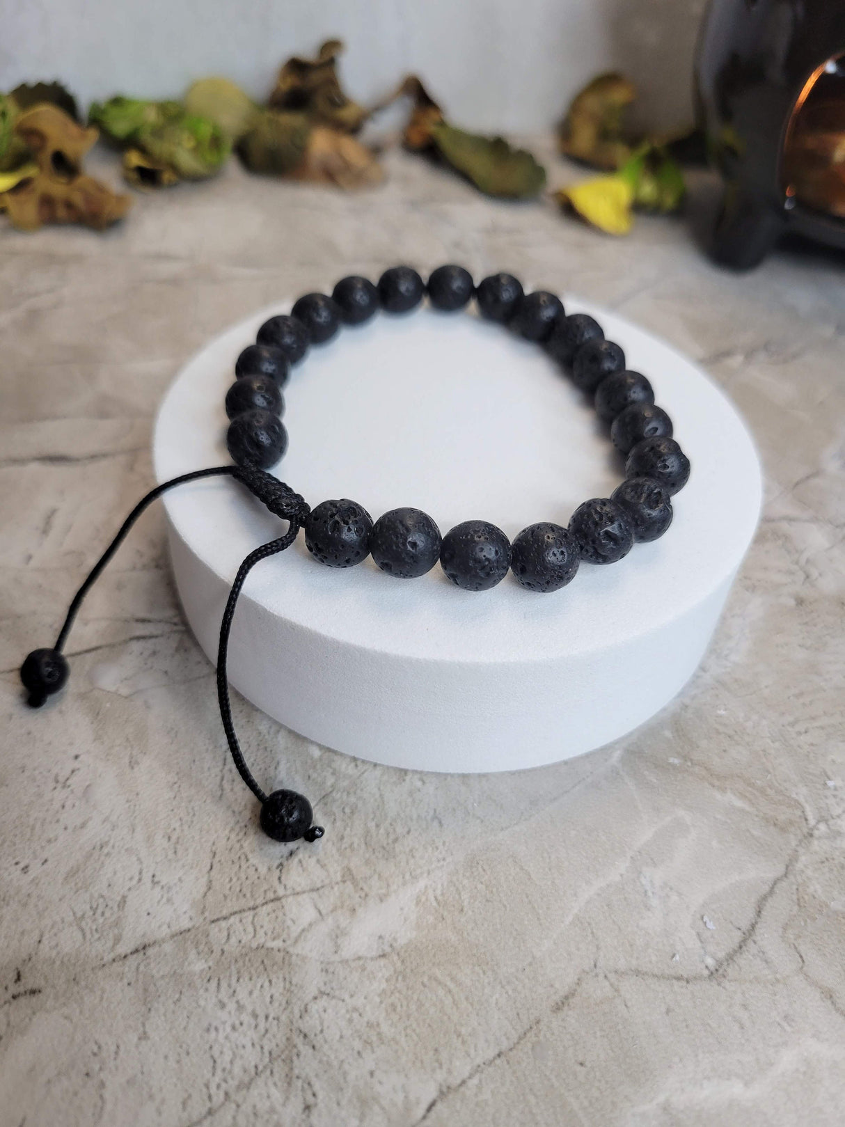 Natural Lava Rock Braided Bead Bracelets Lava Bracelets Gift For Him Gift for Her