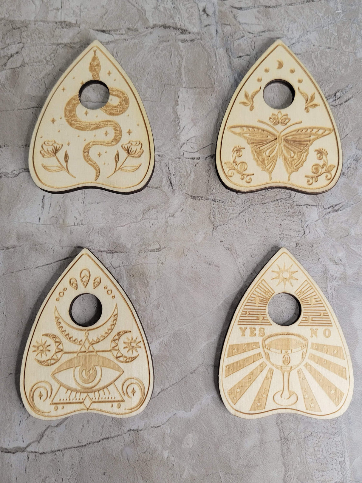 Planchette Sphere Holder, Crystal Holder, Altar Decorations, Witchy Wood Sphere Stands