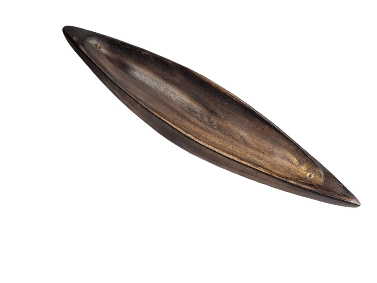 Canoe wood double incense Burner, Small Incense Holder, Wood holder