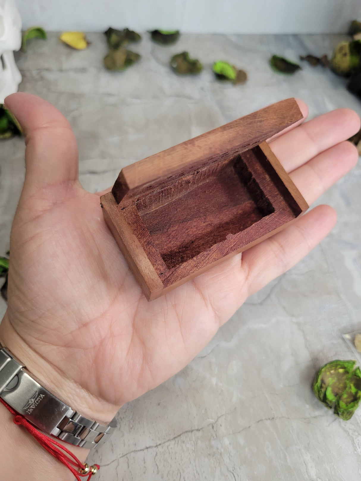 Tiny Woden Box, Wood Resin Storage Box, Wood Tiny Box, Altar Decor