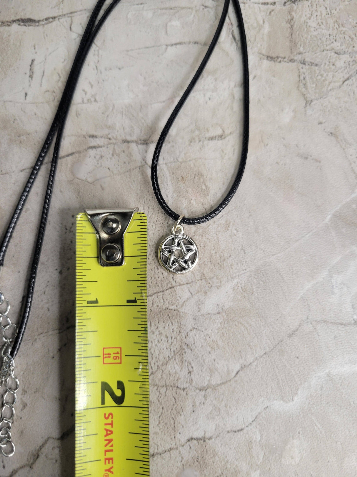 Small Pentagram Charm Protection Necklace, Witchy Necklace Charm Necklace