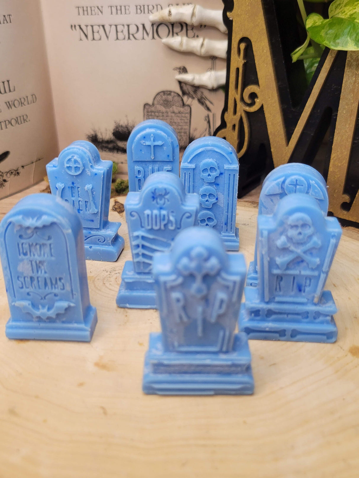 Gravestone Wax Melts Handmade Halloween Wax Melts Scented Melts Graveyard Witchy Wax Melts