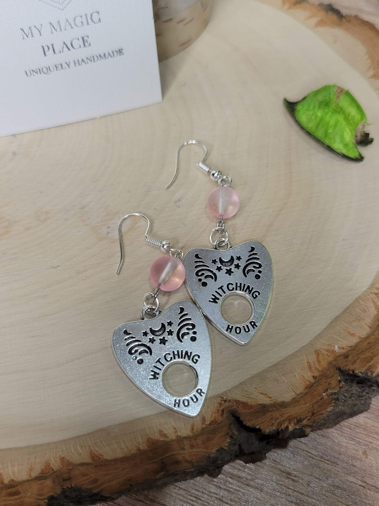 Planchette Witchy Earrings, Witching Hour Gift for Halloween Witchy Woman Earrings Planchette Jewelry