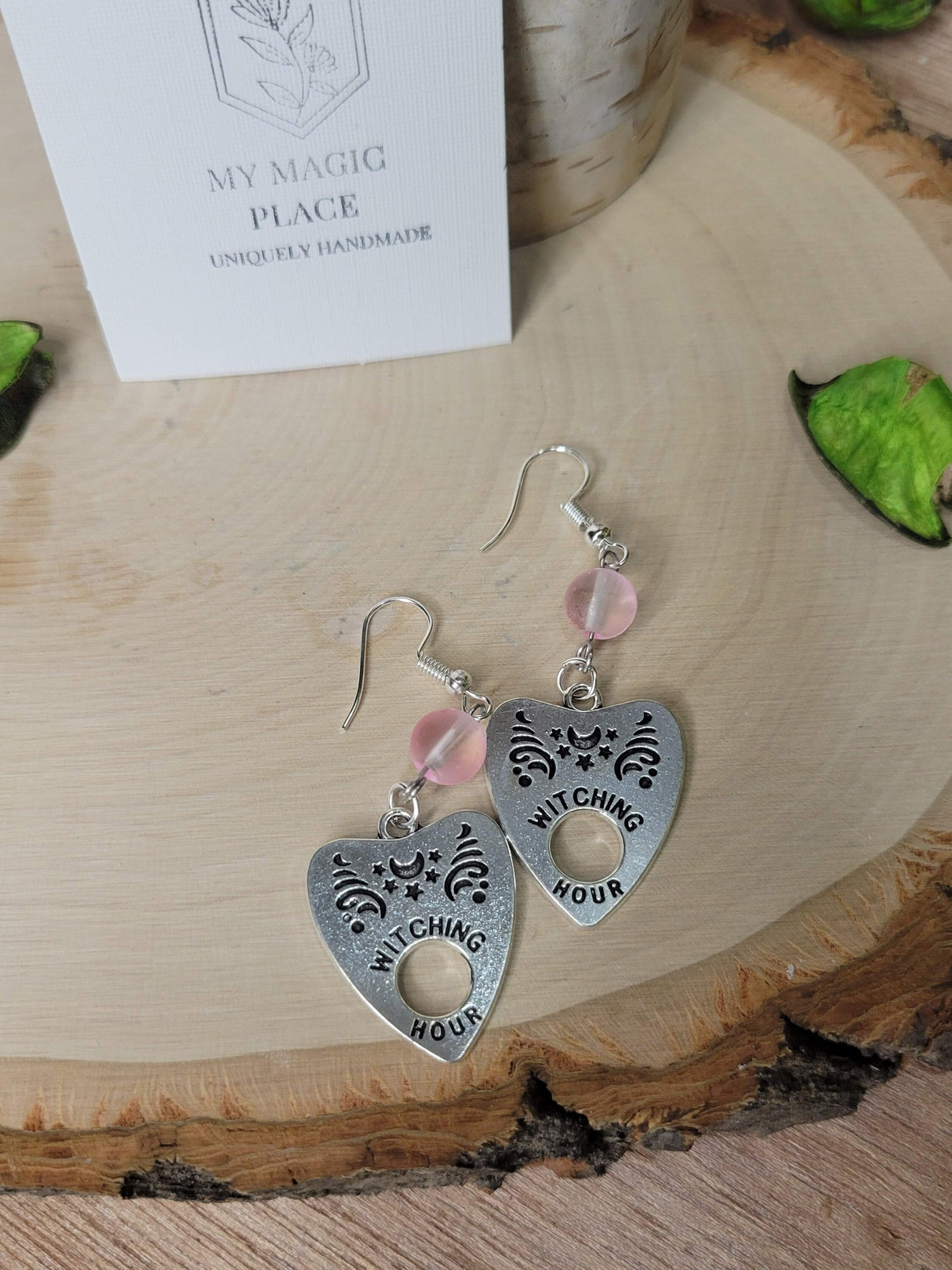 Planchette Witchy Earrings, Witching Hour Gift for Halloween Witchy Woman Earrings Planchette Jewelry