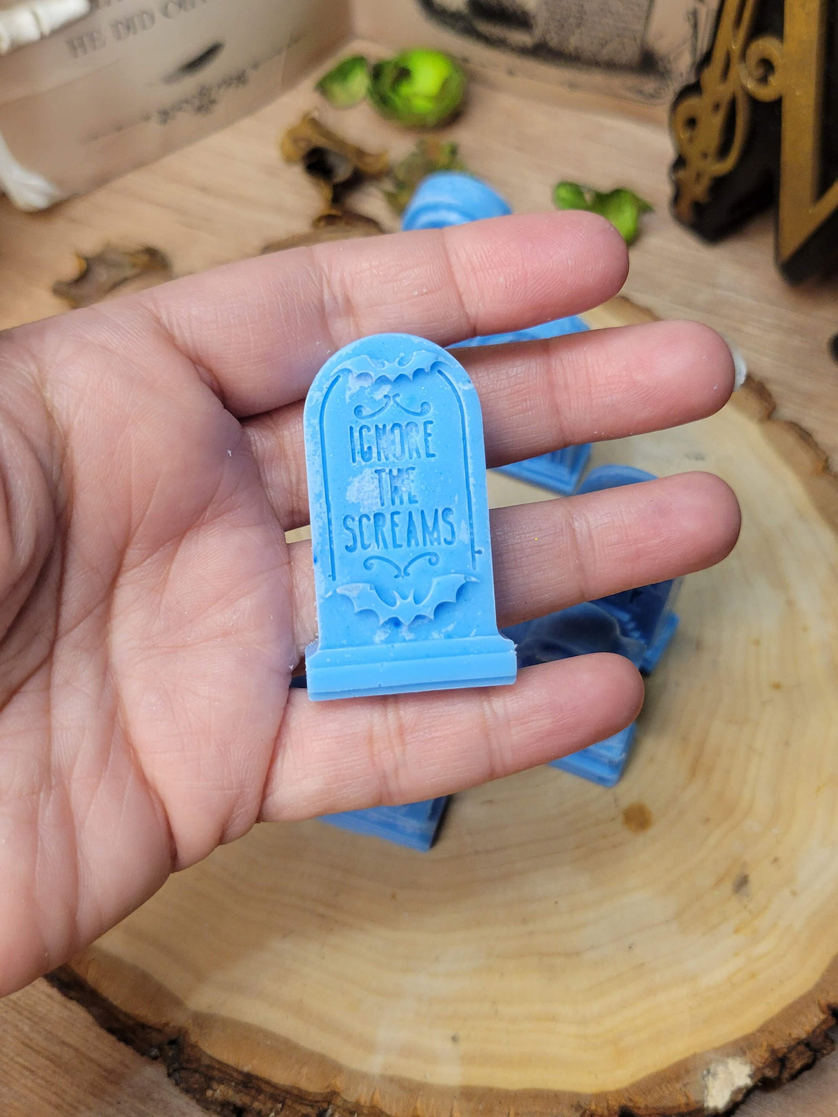 Gravestone Wax Melts Handmade Halloween Wax Melts Scented Melts Graveyard Witchy Wax Melts