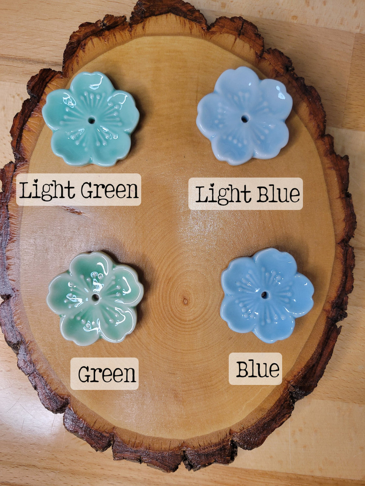Ceramic Flower Incense Holder Handmade Small Incense
