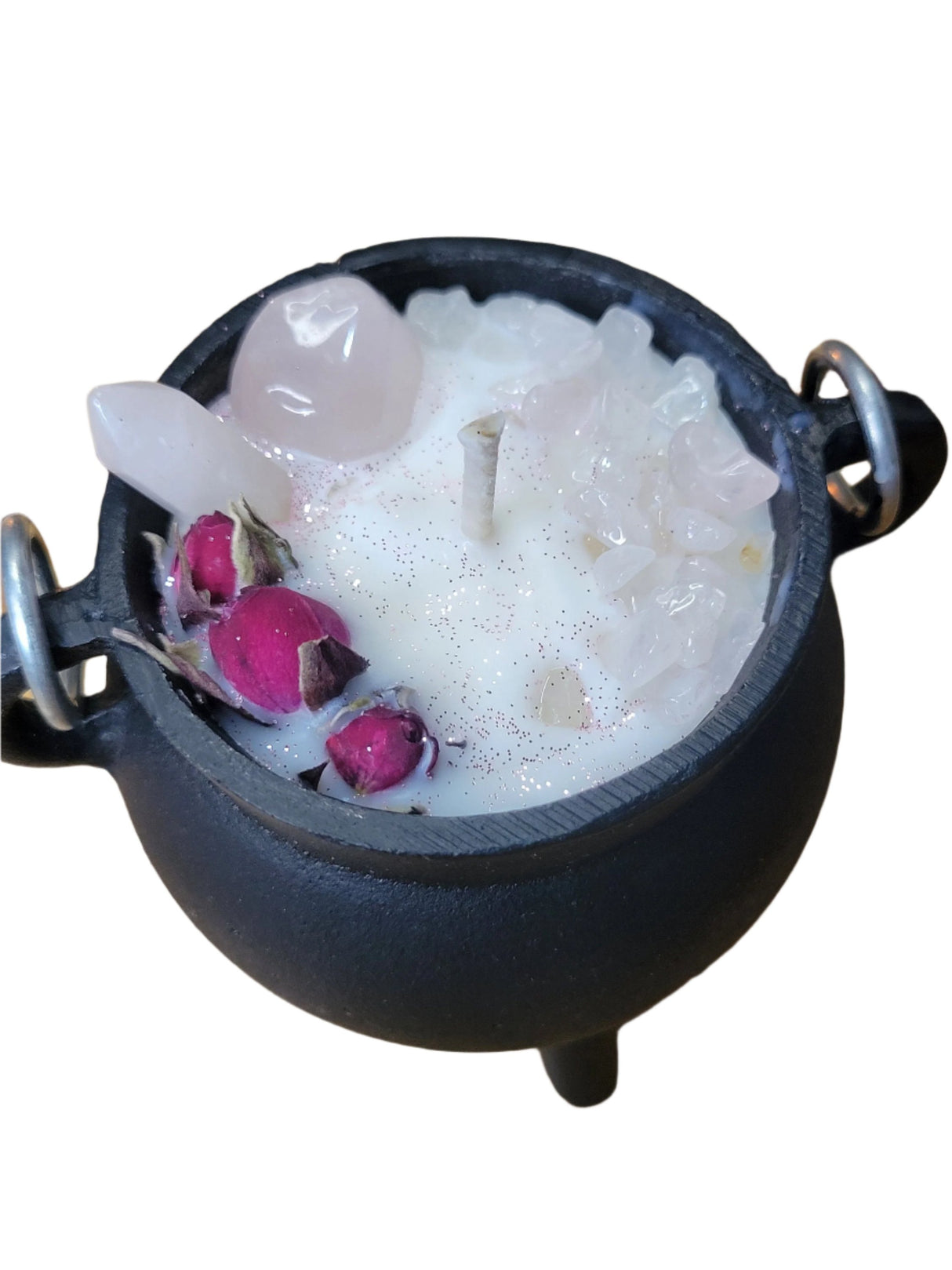 Triple Moon Pentacle Cauldron Soy Candle Intention candle