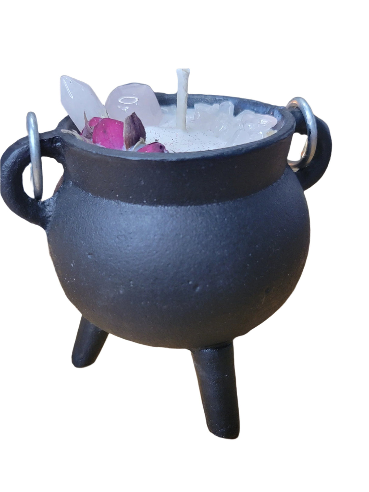 Triple Moon Pentacle Cauldron Soy Candle Intention candle