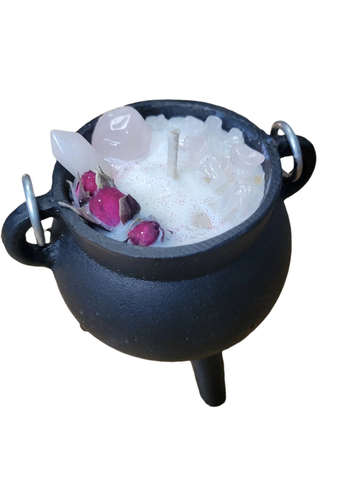 Triple Moon Pentacle Cauldron Soy Candle Intention candle