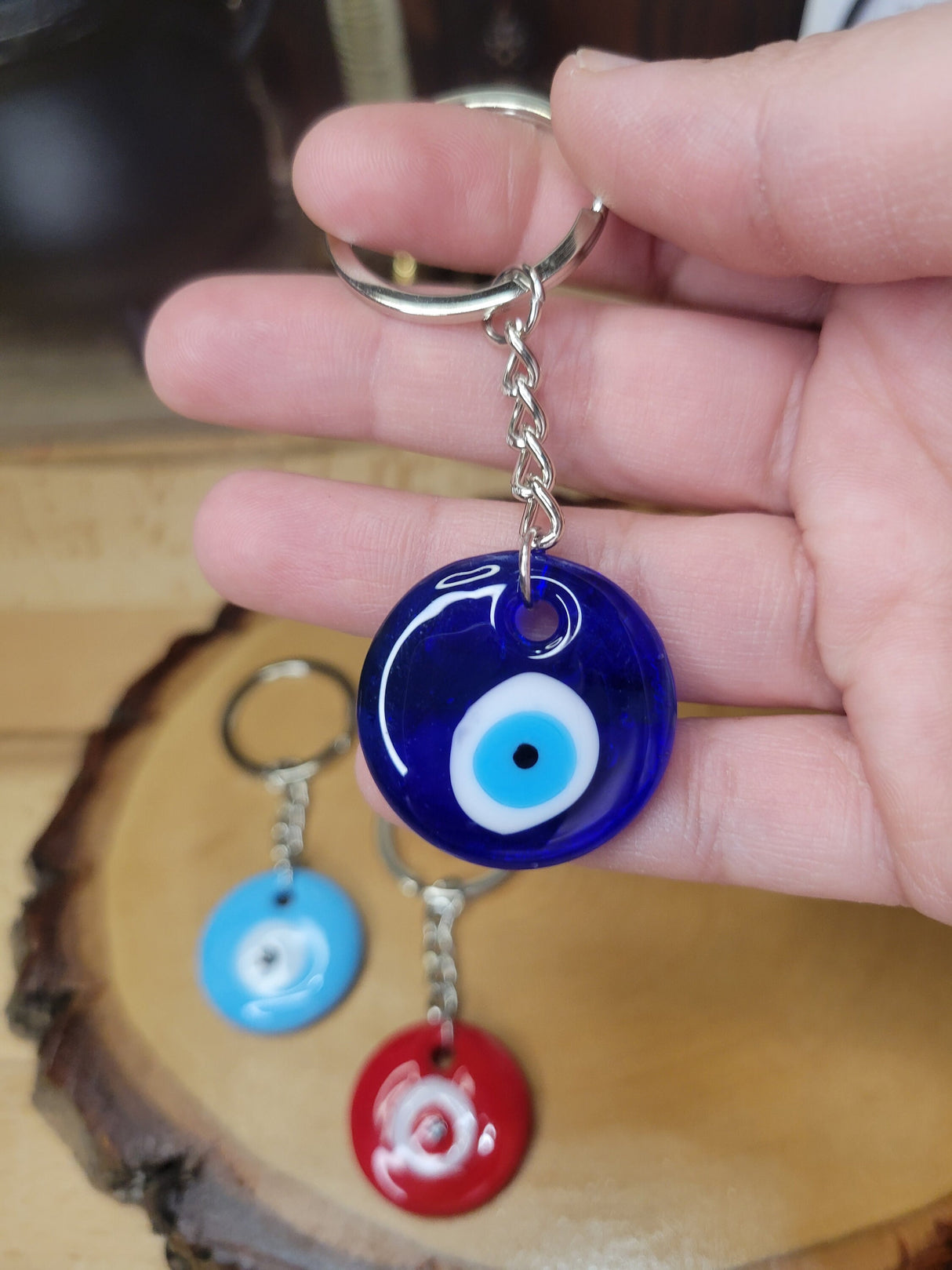Evil Eye Keychain Colored Evil Eye Keychains, Handmade Keychain, Evil Eye Protection, Gift For Her