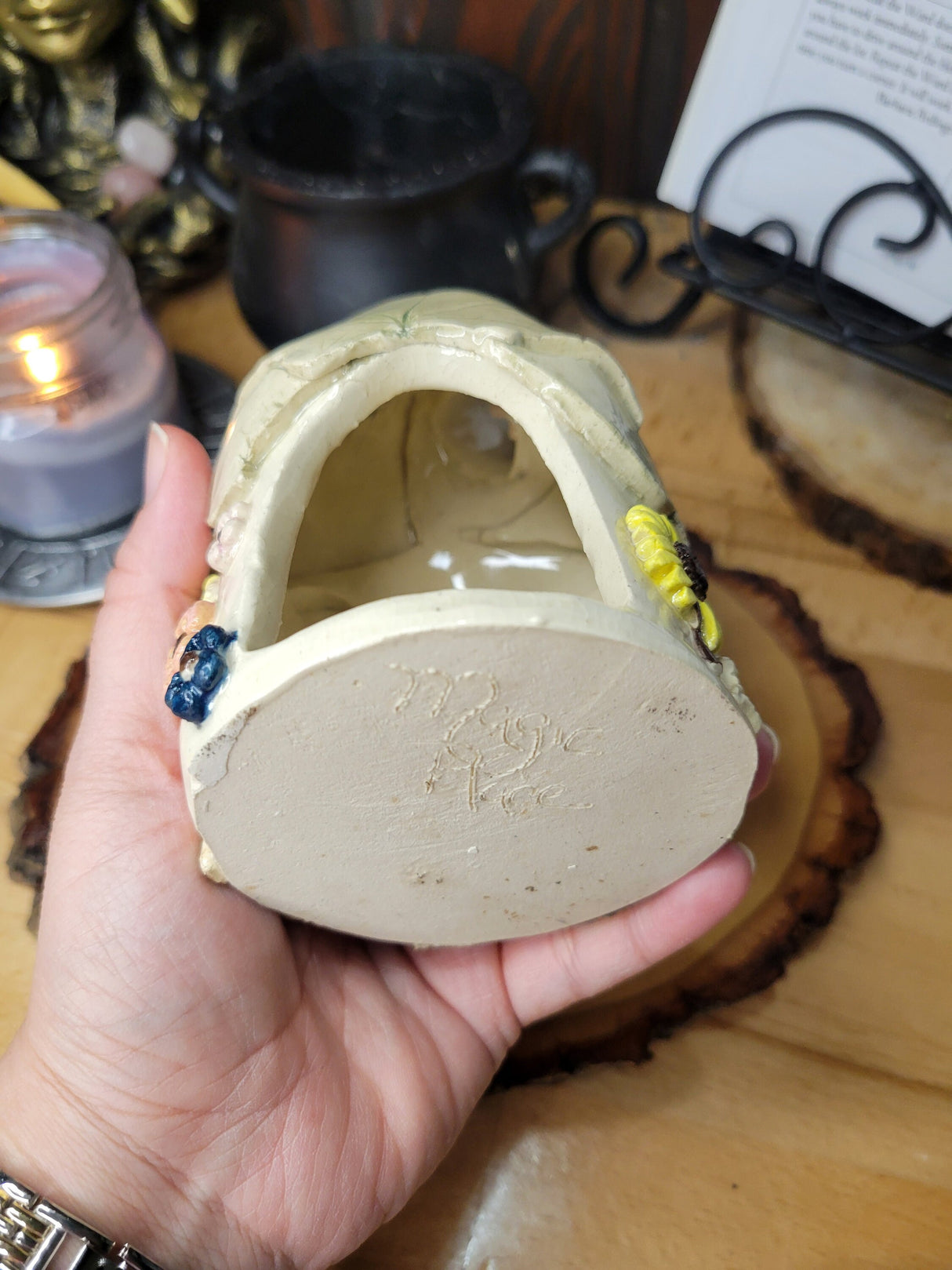 Ceramic Incense Holder, Incense small Ceramic house, gift for Her, altar decor