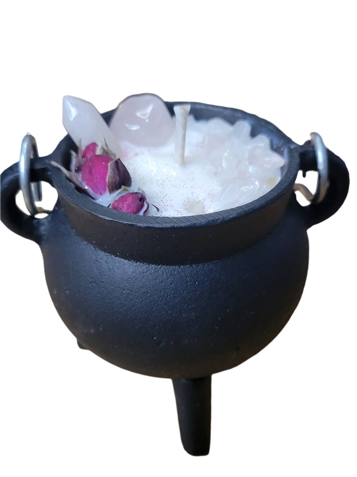 Triple Moon Pentacle Cauldron Soy Candle Intention candle