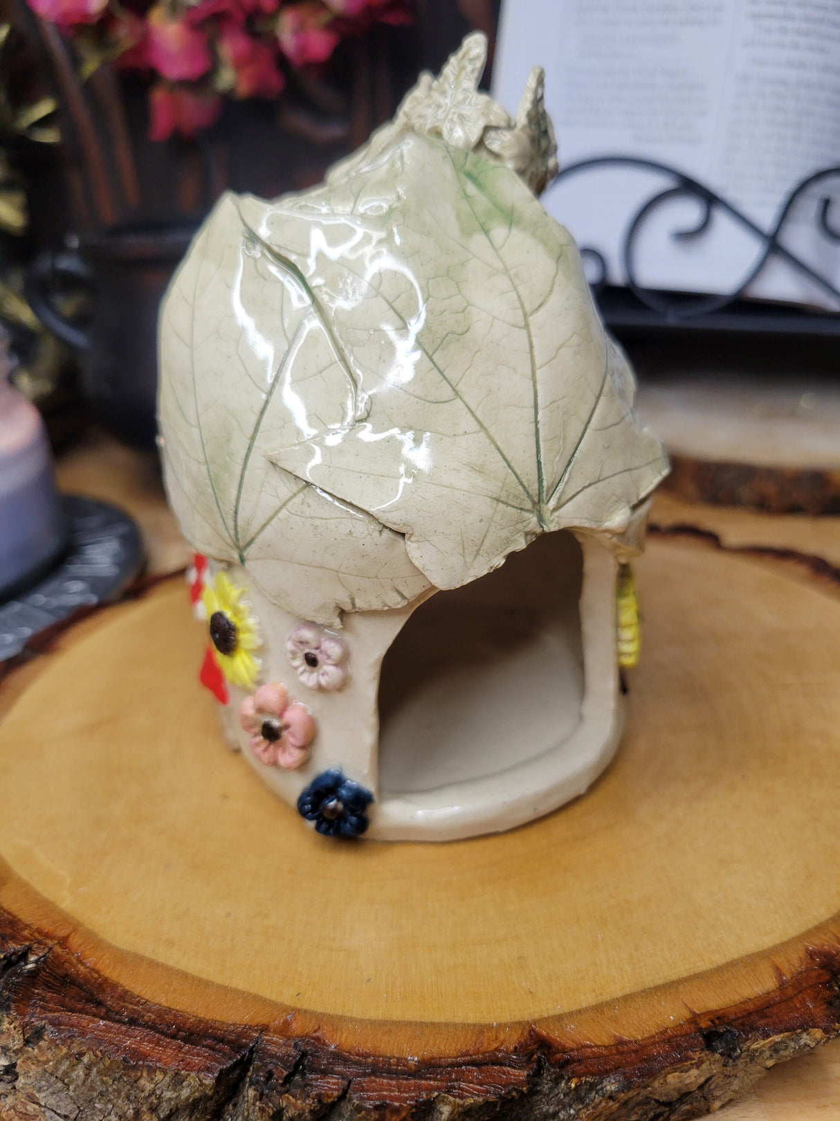 Ceramic Incense Holder, Incense small Ceramic house, gift for Her, altar decor