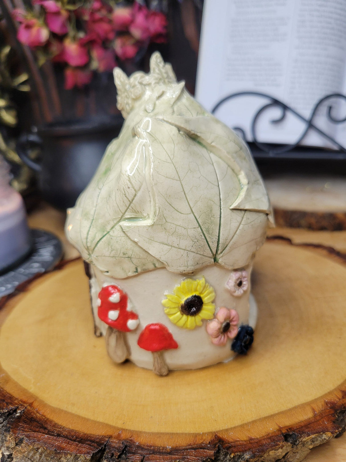 Ceramic Incense Holder, Incense small Ceramic house, gift for Her, altar decor