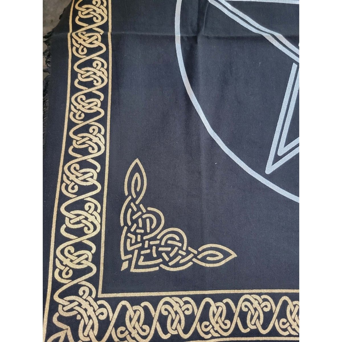 Indian Cotton Tapestry Altar Cloth Pentacle 24" x 24 -