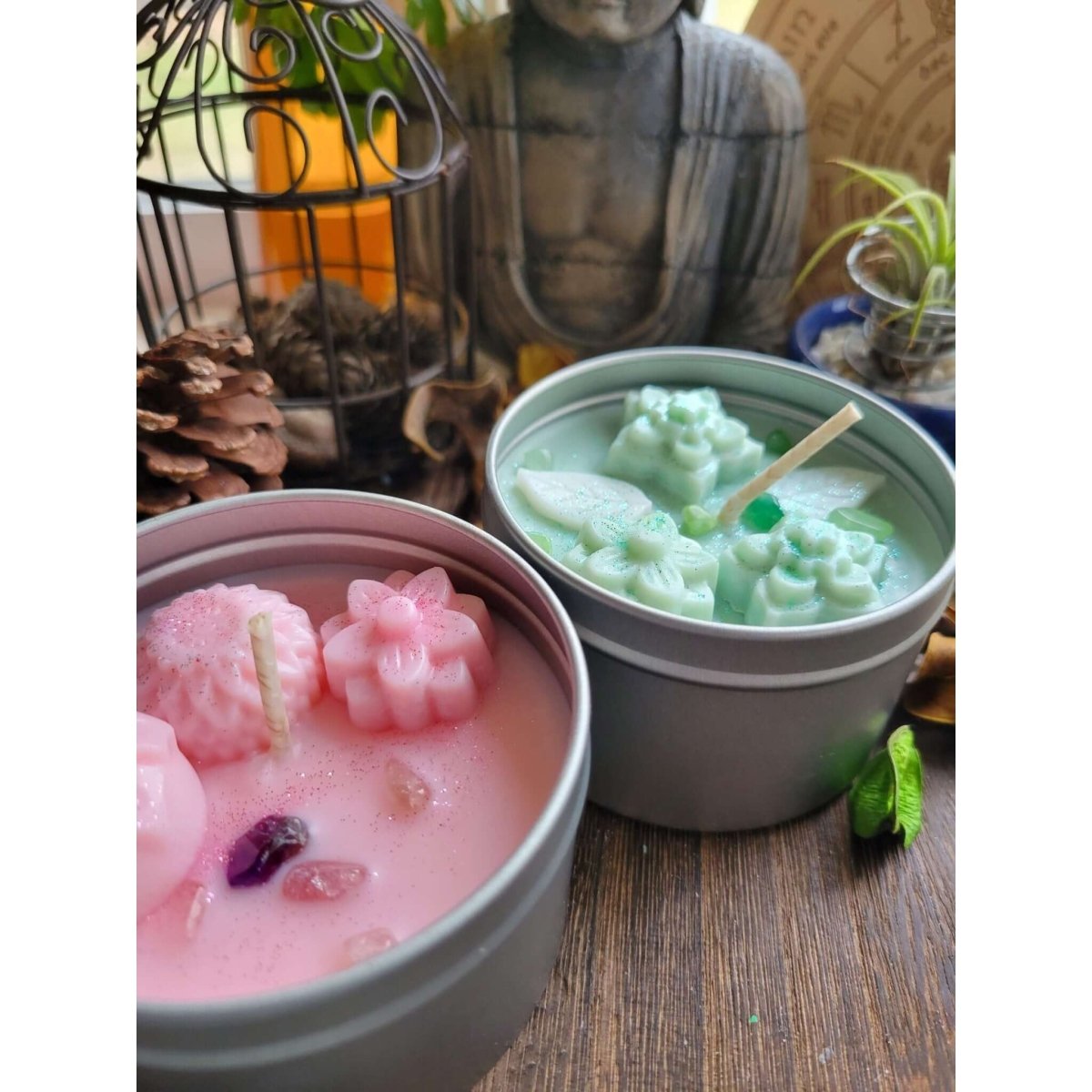 Lavender, Sage & Rosemary Soy Candles 8 oz ,Aromatherapy/Candle - Handmade Tin Jar -Candles