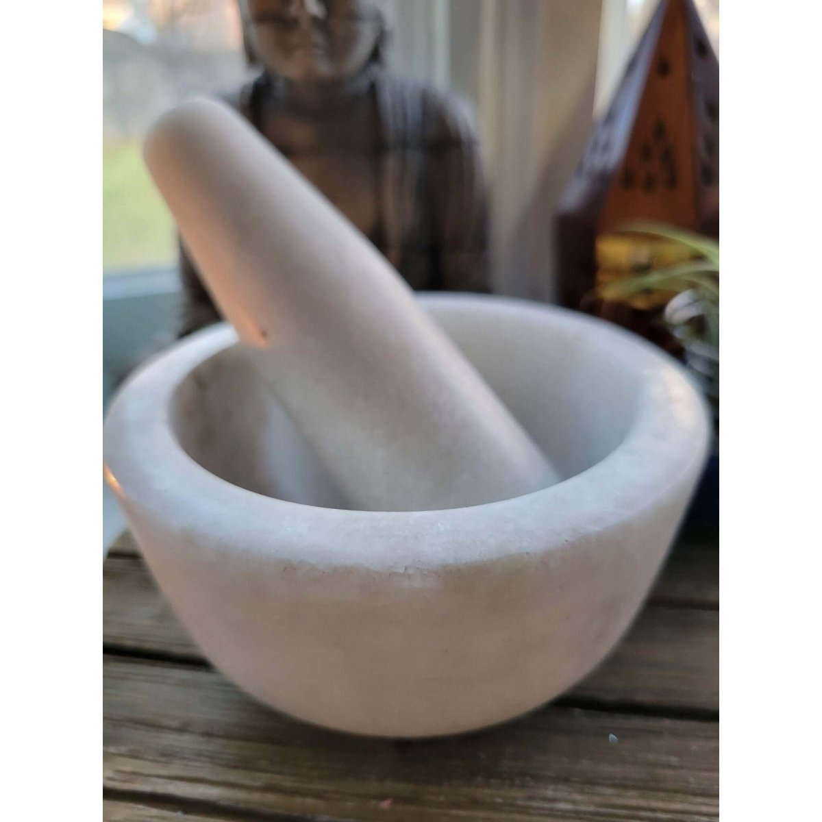 Marble Stone Mortar & Pestle, Stone herb grinder, Mortar and Pestle -