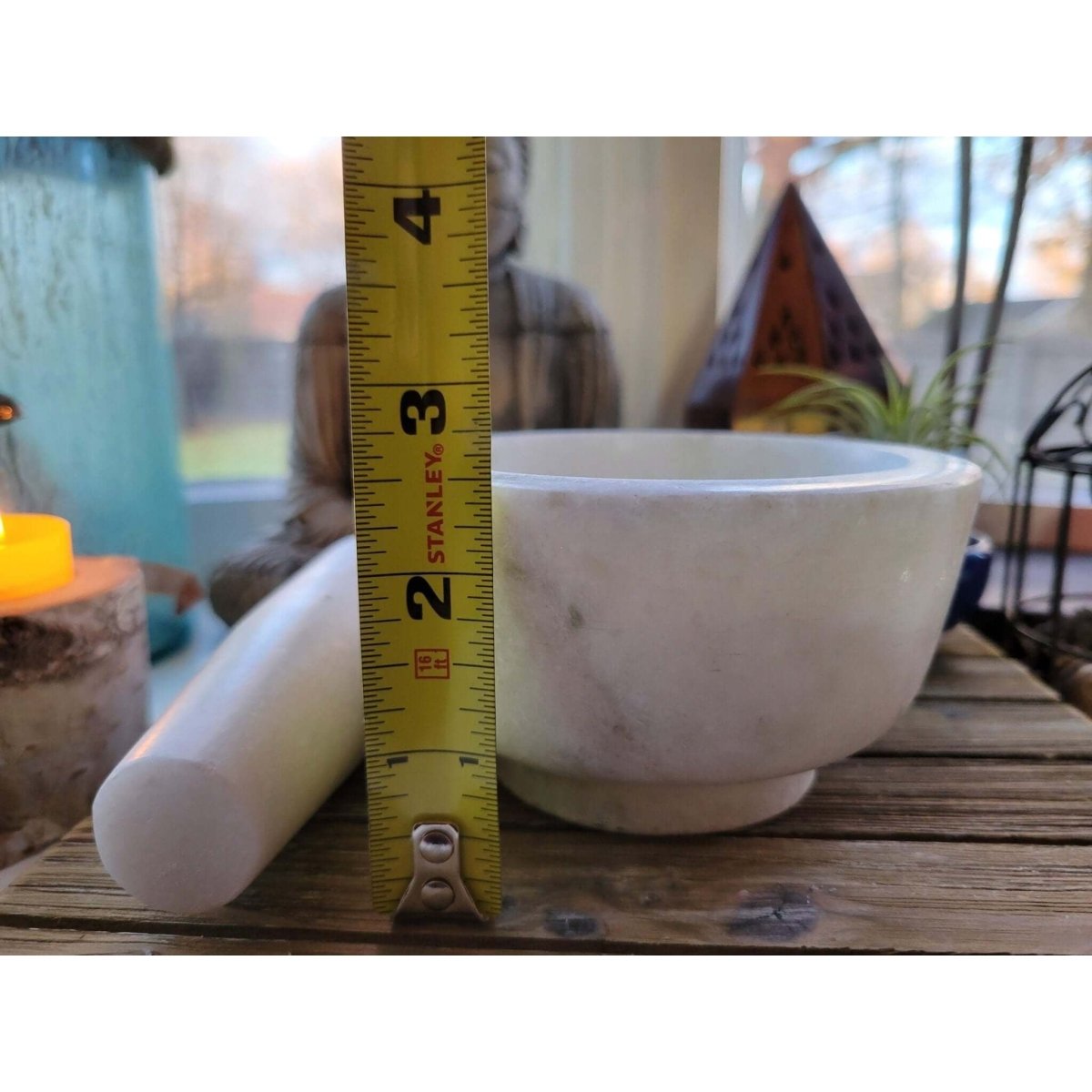 Marble Stone Mortar & Pestle, Stone herb grinder, Mortar and Pestle -