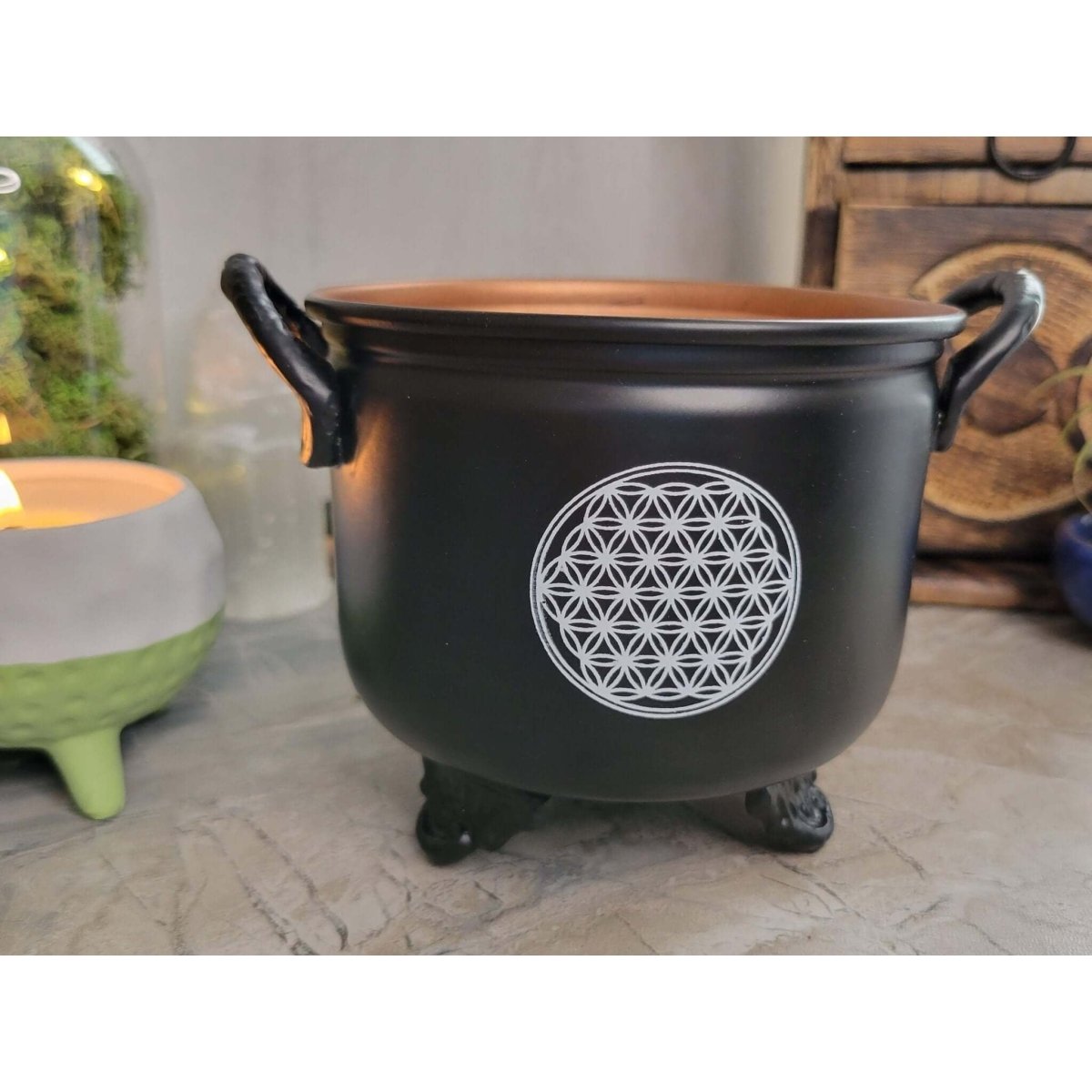 Metal Burner/ Cauldron /Altar Cauldron /Flower of Life Cauldron/ Tree of Life Cauldron -Incense Holders
