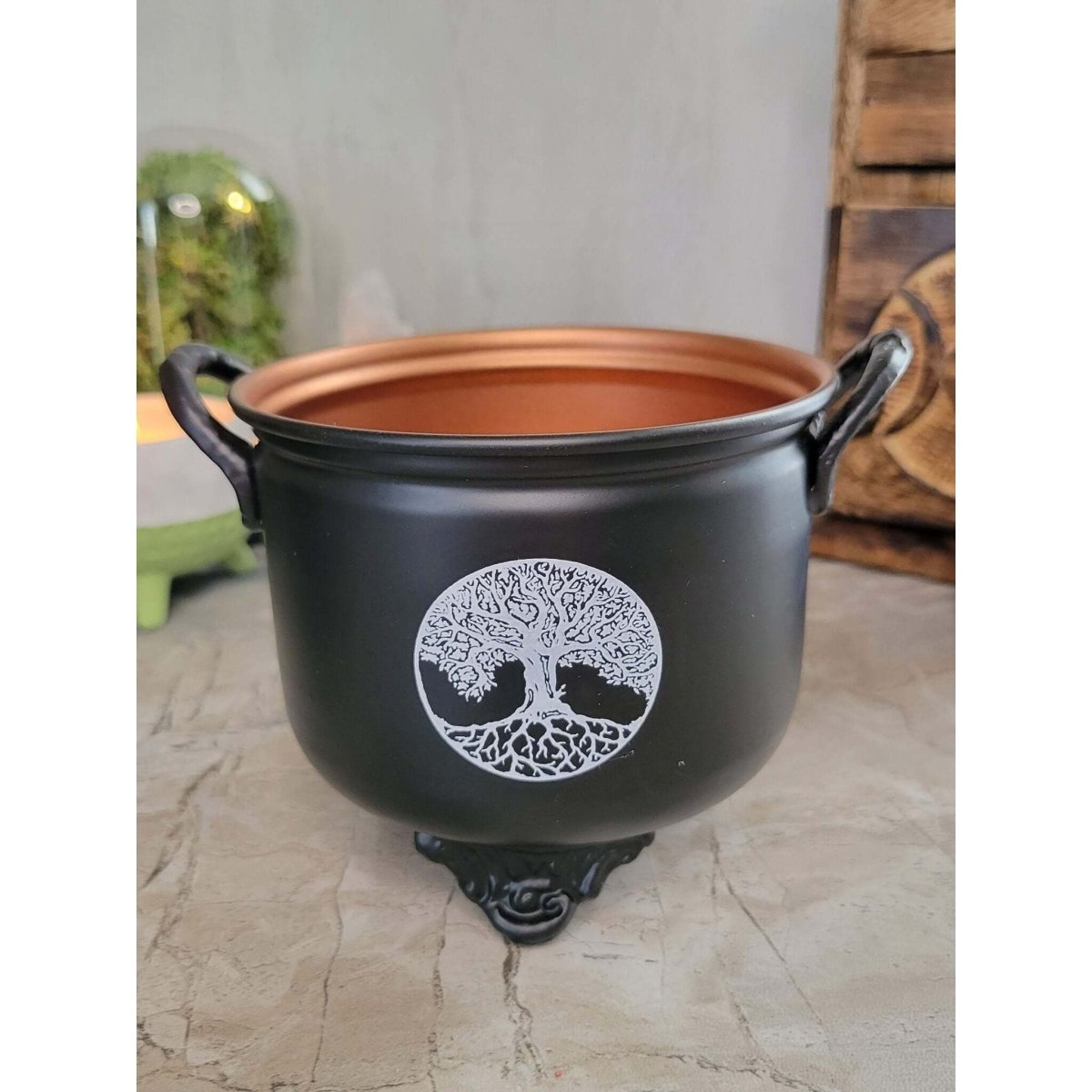 Metal Burner/ Cauldron /Altar Cauldron /Flower of Life Cauldron/ Tree of Life Cauldron -Incense Holders