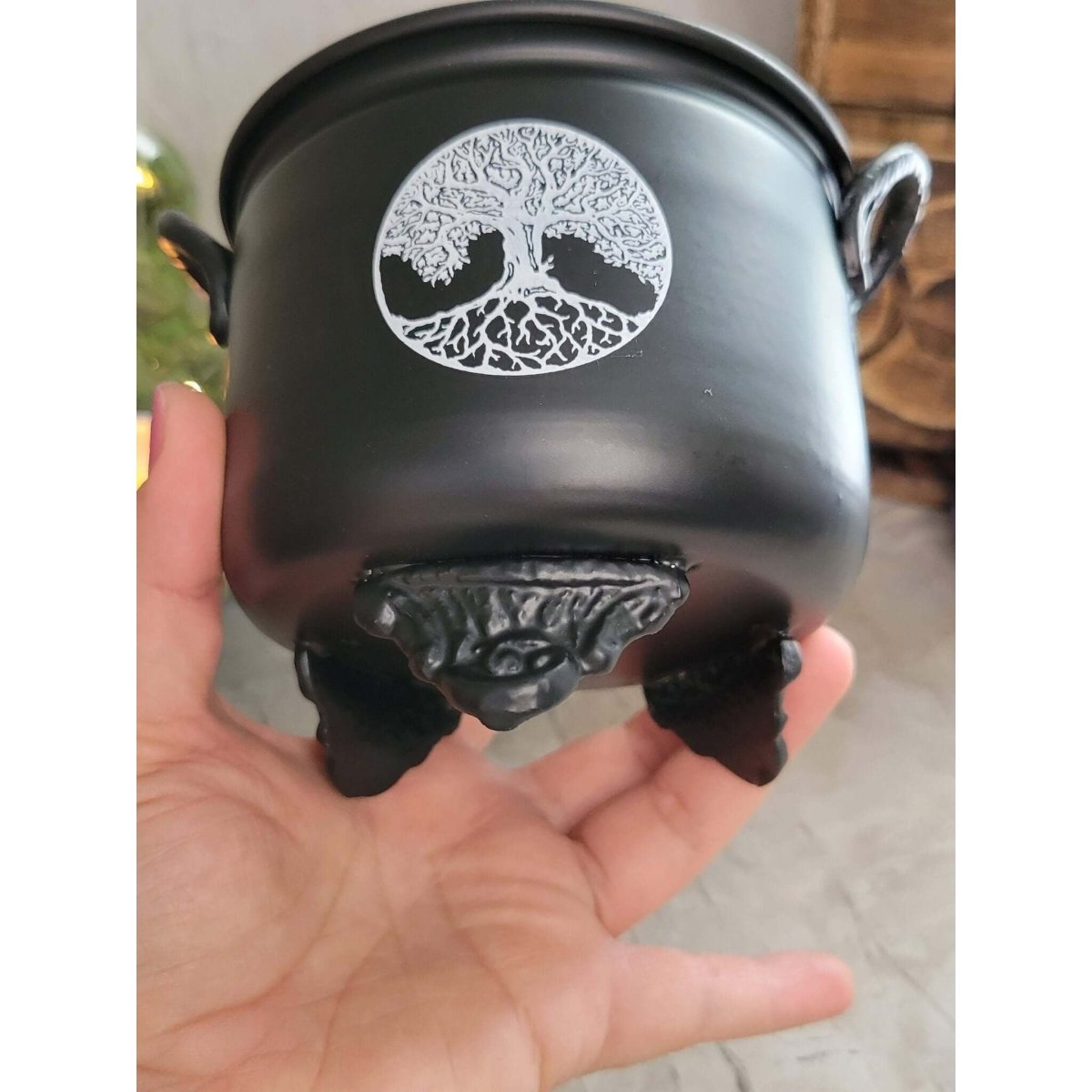 Metal Burner/ Cauldron /Altar Cauldron /Flower of Life Cauldron/ Tree of Life Cauldron -Incense Holders