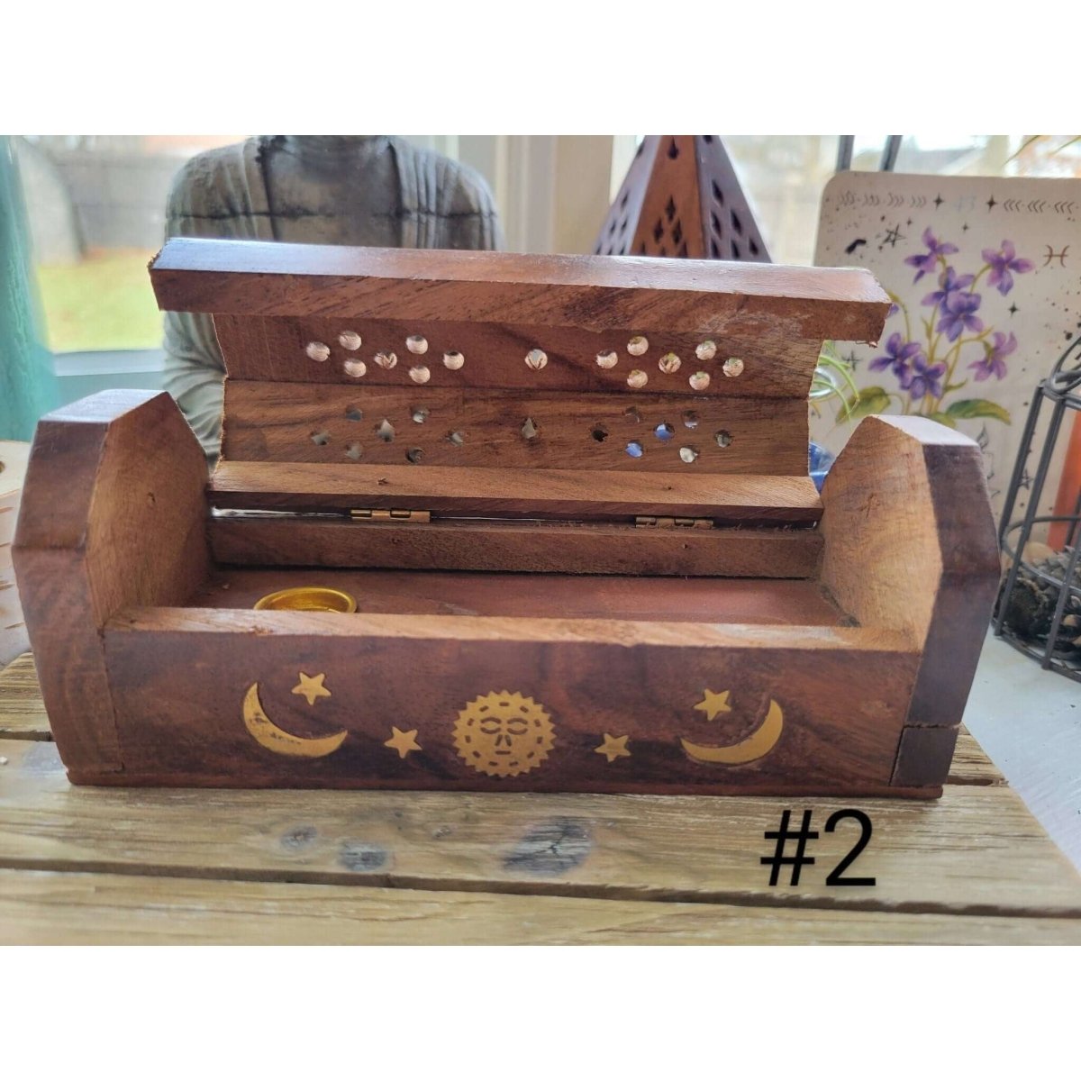 Mini Coffin Incense Burner /Coffin style/ Cone Burner / Celestial Burner -