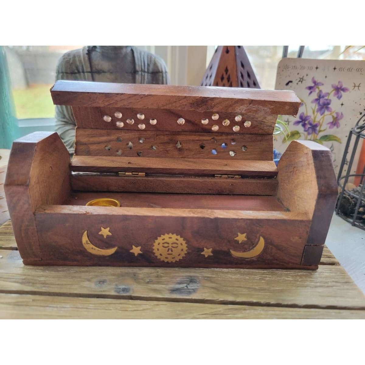 Mini Coffin Incense Burner /Coffin style/ Cone Burner / Celestial Burner -