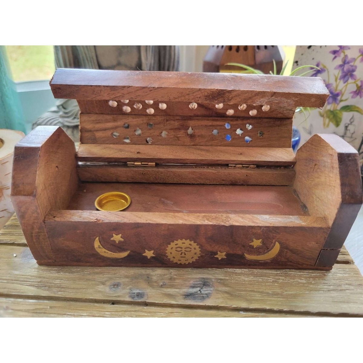 Mini Coffin Incense Burner /Coffin style/ Cone Burner / Celestial Burner -