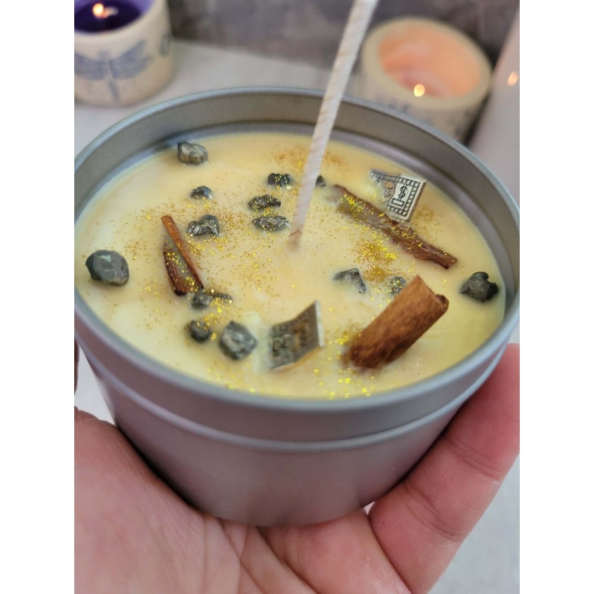 Money Drawing Abundance Attraction Intention Candle 8 oz -Candles