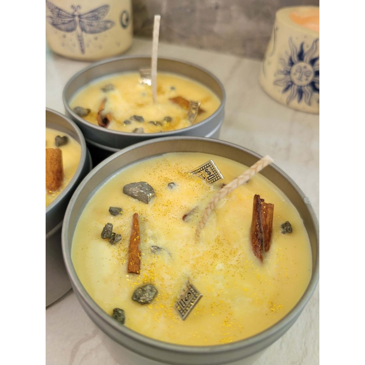 Money Drawing Abundance Attraction Intention Candle 8 oz -Candles