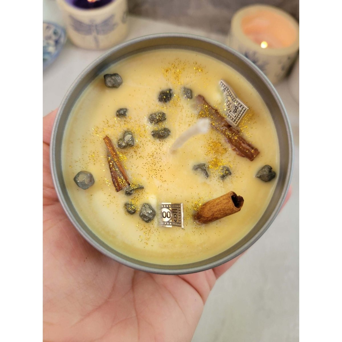 Money Drawing Abundance Attraction Intention Candle 8 oz -Candles