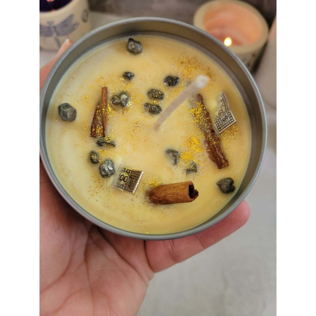 Money Drawing Abundance Attraction Intention Candle 8 oz -Candles