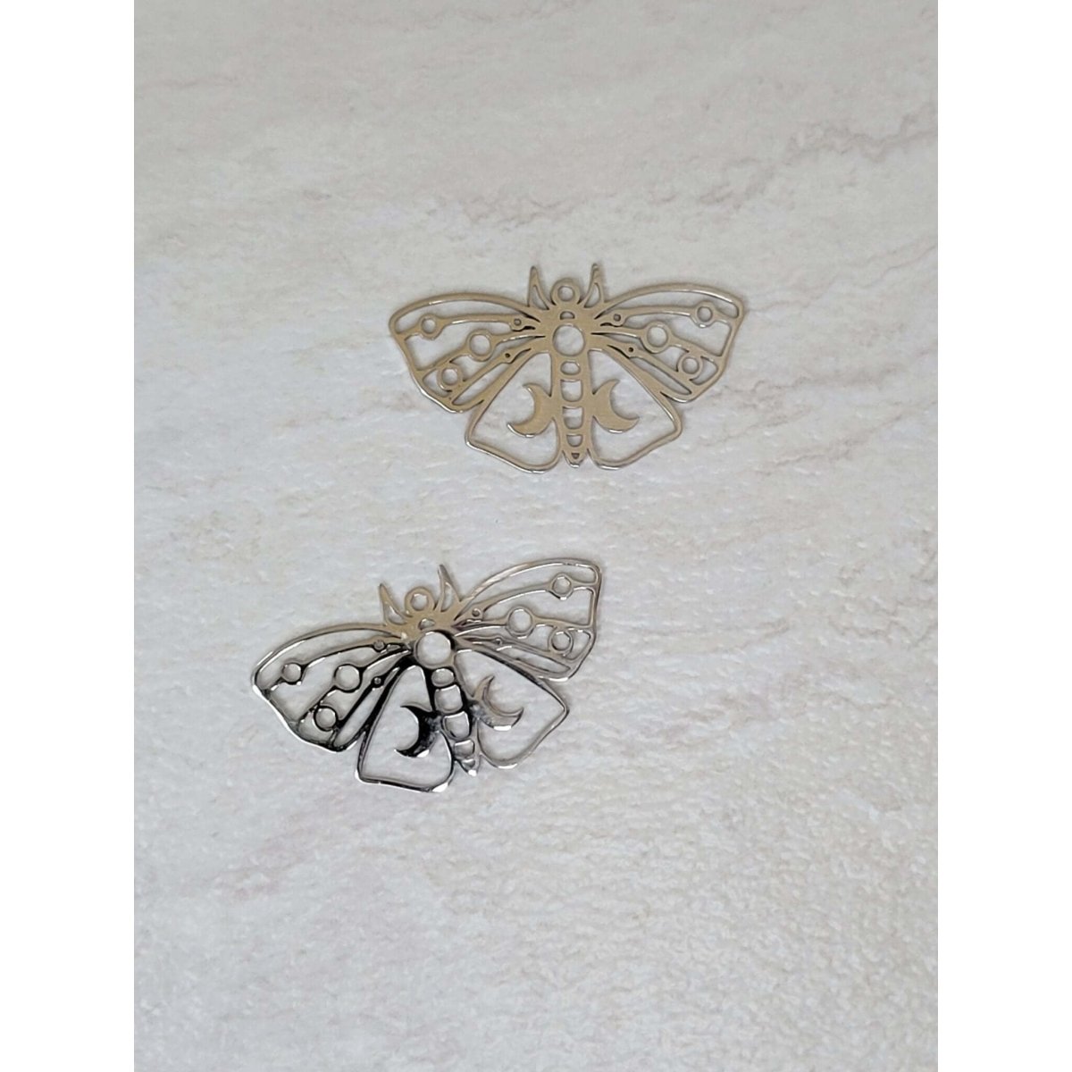 Moth Charm, Moon Moth Charm, Jewelry Making -Charms & Pendants