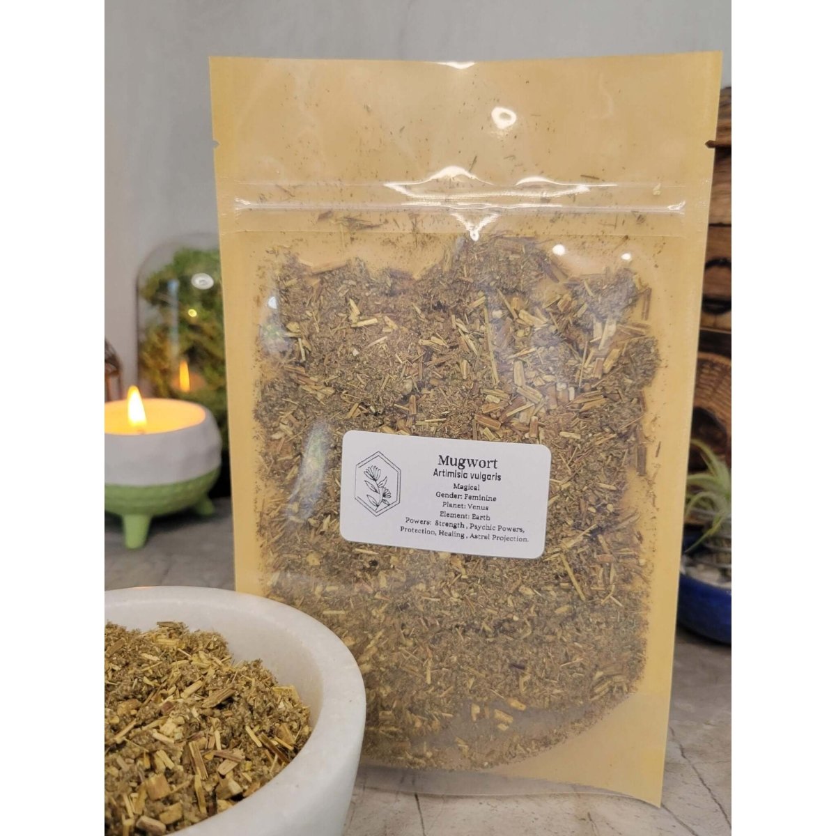 Mugwort, Cut & Sifted, 1oz -Herbs & Spices