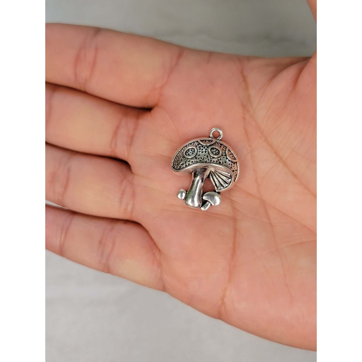 Mushroom Silver Charm , Mushroom Pendants Witchy Charms -Charms & Pendants