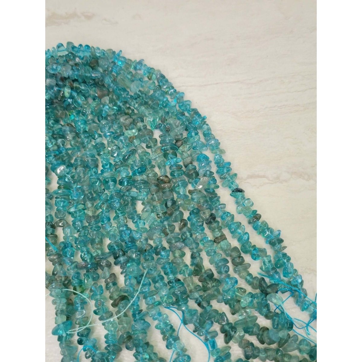 Natural Apatite Gemstone Chip, 15.5 Strand Crystal Chip Necklace Jewelry Making -Jewelry Making Kits