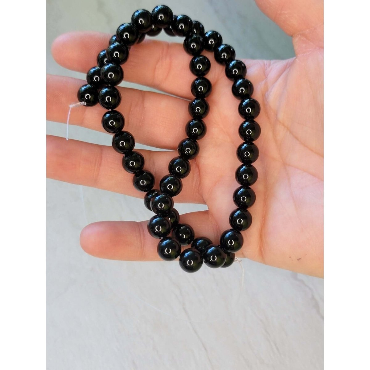 Natural Black Onyx Round Beads Strands, Grade A -Jewelry Making Kits