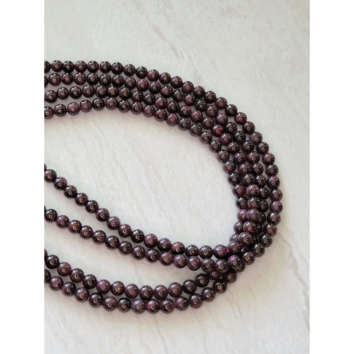Natural Garnet Beads Strands, Round -Jewelry Making Kits
